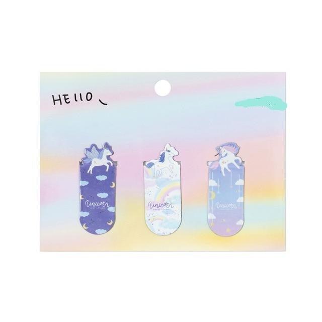 Unicorn Magnetic Bookmarks Books Marker Of Page Student Stationery School Office Supply Bookmarks for Book Lovers Magnet Book Markers Magnet Page Marker Clips For Students Teacher Supplies