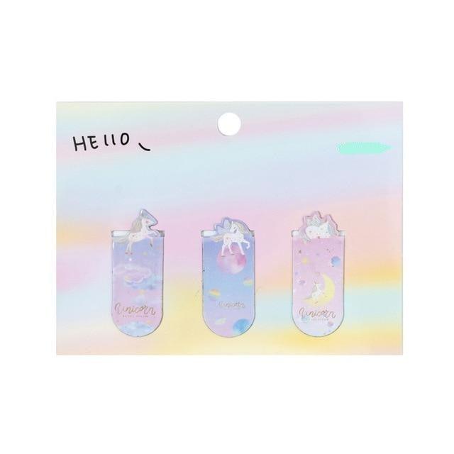 Unicorn Magnetic Bookmarks Books Marker Of Page Student Stationery School Office Supply Bookmarks for Book Lovers Magnet Book Markers Magnet Page Marker Clips For Students Teacher Supplies